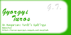 gyorgyi turos business card